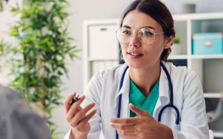 Female doctor talking